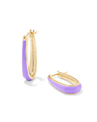 Kendra Scott Kelsey Hoop Earrings, Purple