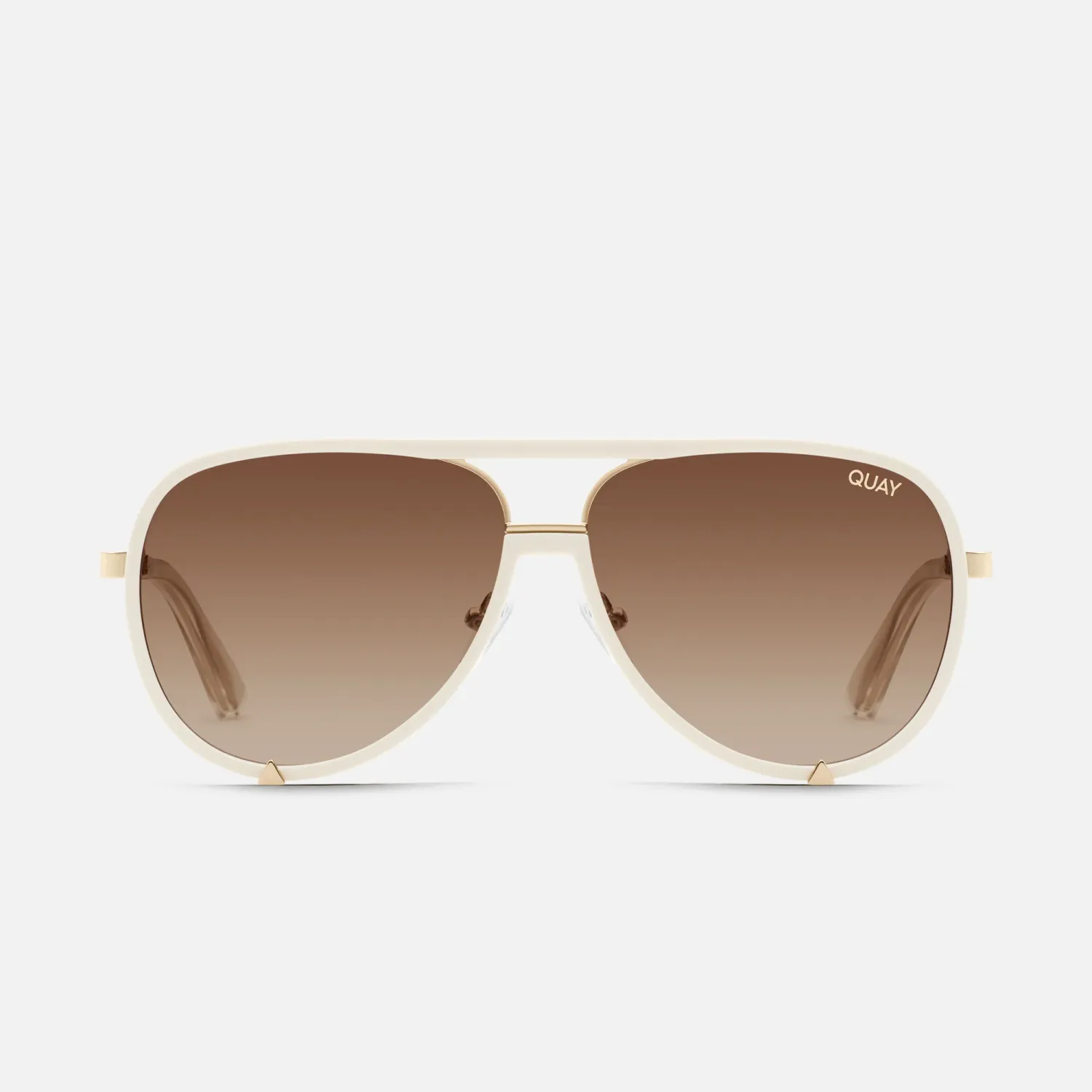 QUAY High Profile (White/Brown Polarized)