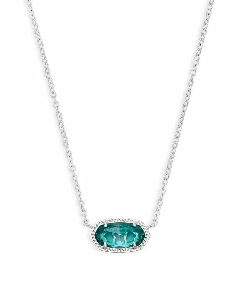 Kendra Scott Elisa Necklace, Silver/London Blue