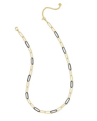 Kendra Scott Ainsley Convertible Necklace or Bracelet, Gold/Black