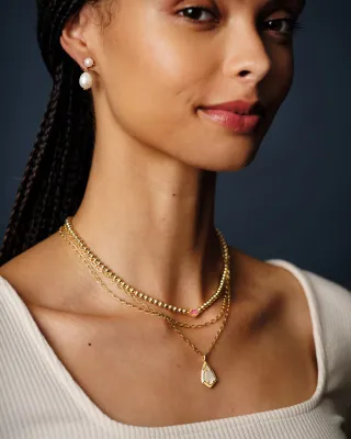 Kendra Scott Eve Drop Earrings, Gold/Pearl