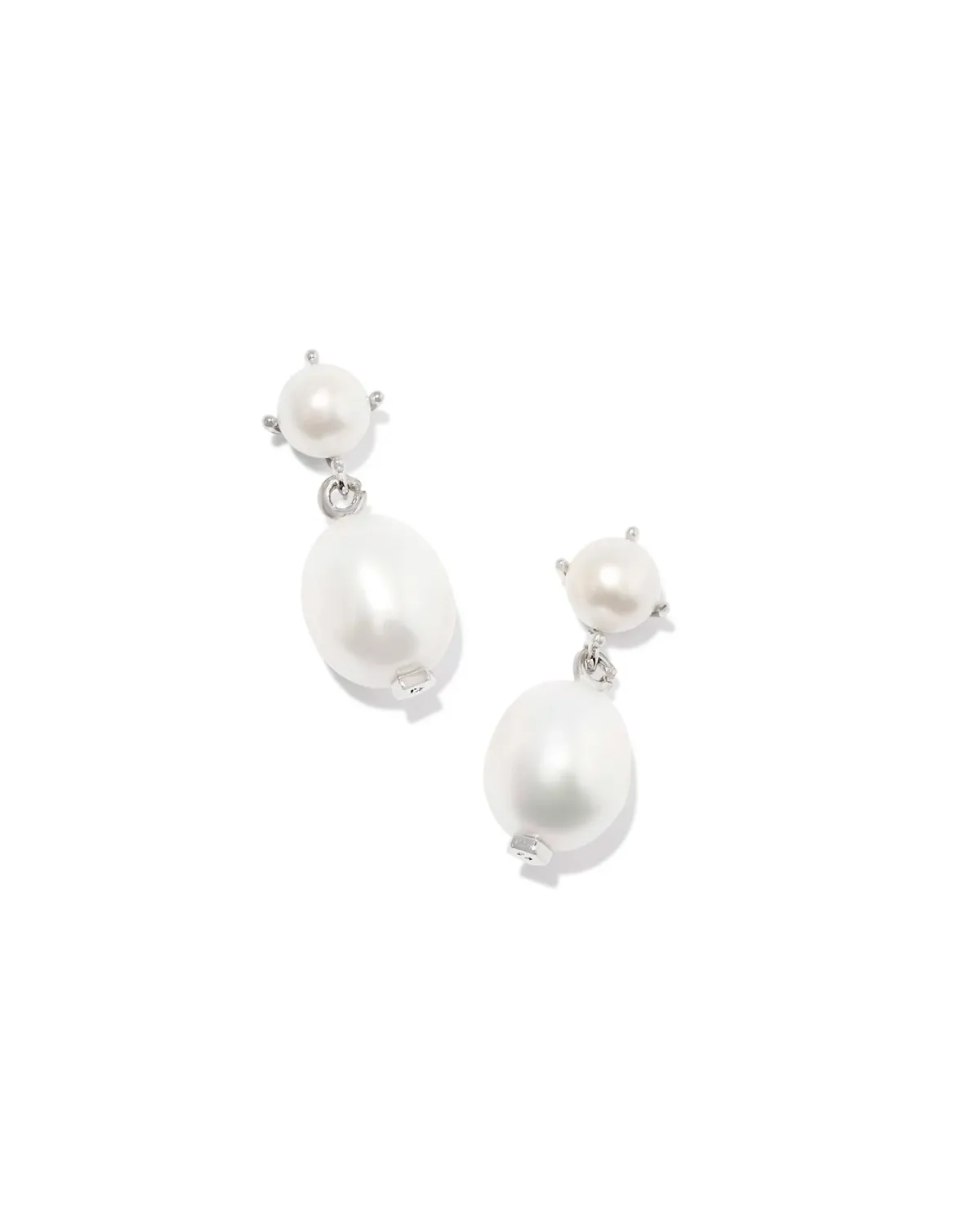 Kendra Scott Eve Drop Earrings, Silver/Pearl