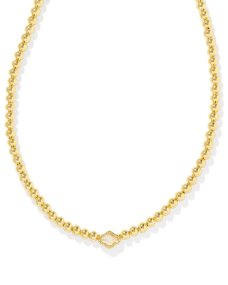 Kendra Scott Abbie Beaded Necklace, Gold/Ivory Mother-of-Pearl