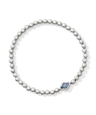 Kendra Scott Abbie Stretch Bracelet, Silver/Light Blue Mother-of-Pearl