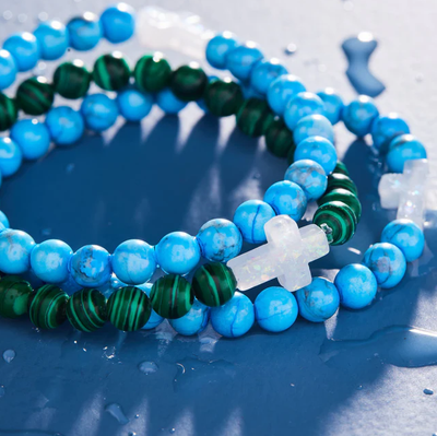 Holy Water Men's Malachite Bracelet