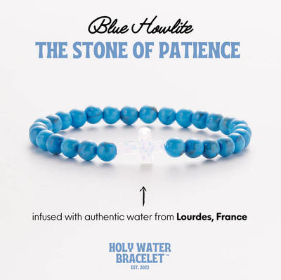 Holy Water Men&#39;s Blue Howlite Bracelet