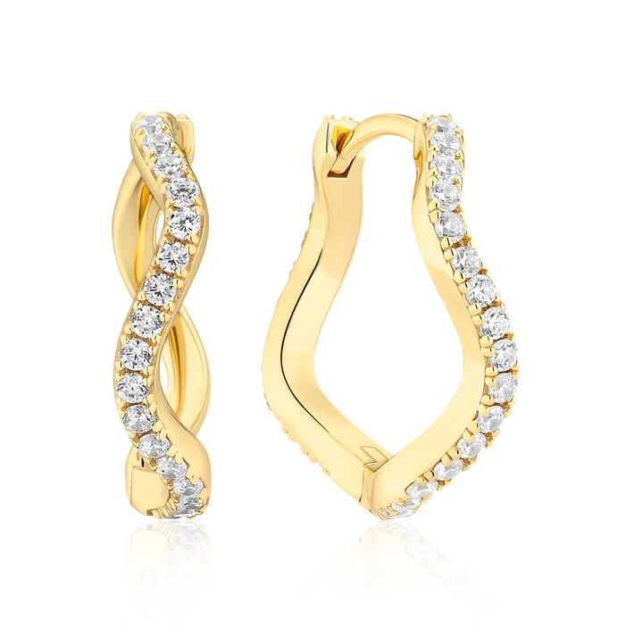 Sif Jakobs Ellera Waves Grande Earrings (Gold)