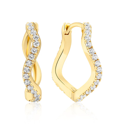 Sif Jakobs Ellera Waves Grande Earrings (Gold)