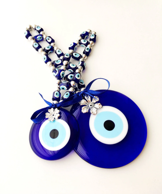 Beaded Evil Eye Wall Hanging