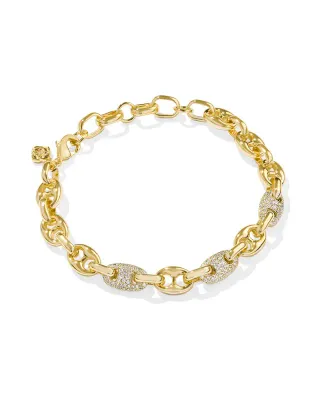 Kendra Scott Bailey Pave Chain Bracelet, Gold