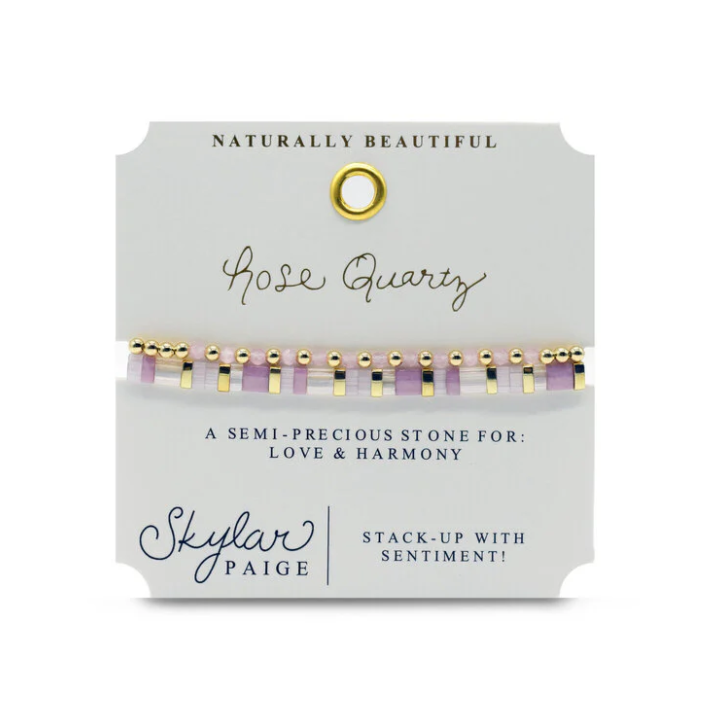 Naturally Beautiful Rose Quartz Bracelet