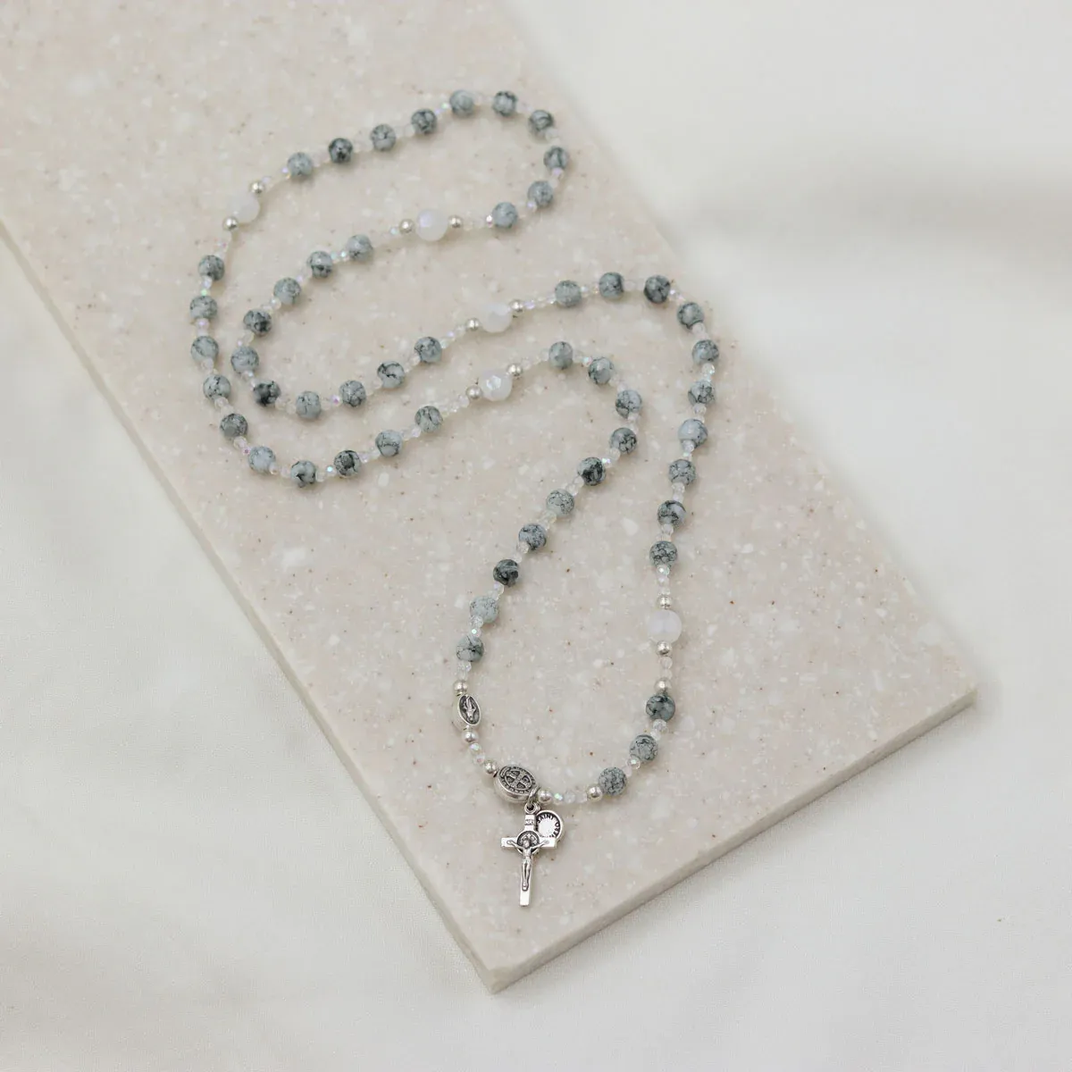 MSMH Rosary Wrap Bracelet (Gray)