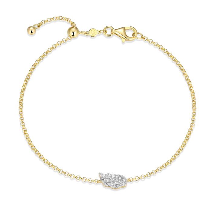 Wing Bolo Bracelet with Lab-Created Diamonds, Gold