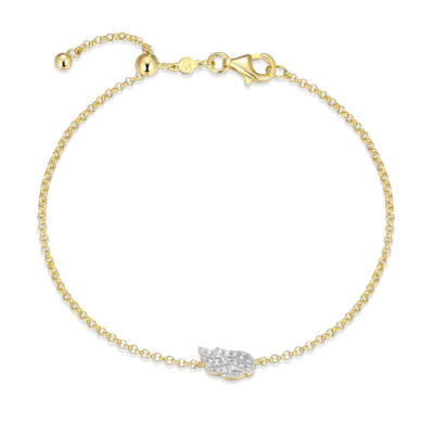 Wing Bolo Bracelet with Lab-Created Diamonds, Gold