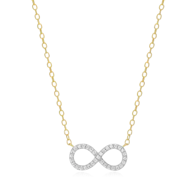 Infinity Necklace with Lab-Created Diamonds, Gold