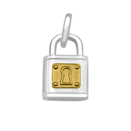 LOLA Love Lock Pendant, Gold Center