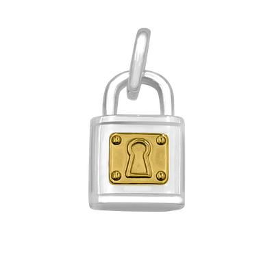 LOLA Love Lock Pendant, Gold Center