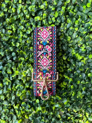 Bag Strap, Fuchsia/Black