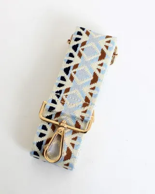 Bag Strap, Light Blue/Tan