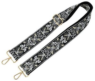 Bag Strap, White/Black