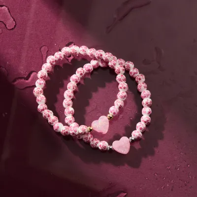 Holy Water Porcelain Heart Bracelet