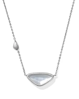 Kendra Scott Margot Necklace, Vintage Silver/Ivory Mother-of-Pearl