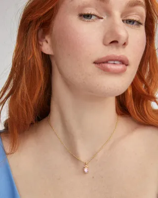 Kendra Scott Hallie Necklace, Gold/Sunrise Watercolor Illusion