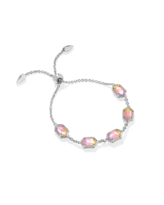 Kendra Scott Hallie Bracelet, Silver/Sunrise Watercolor Illusion