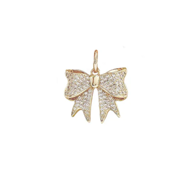 Twilight Spark Bow Charm, Gold