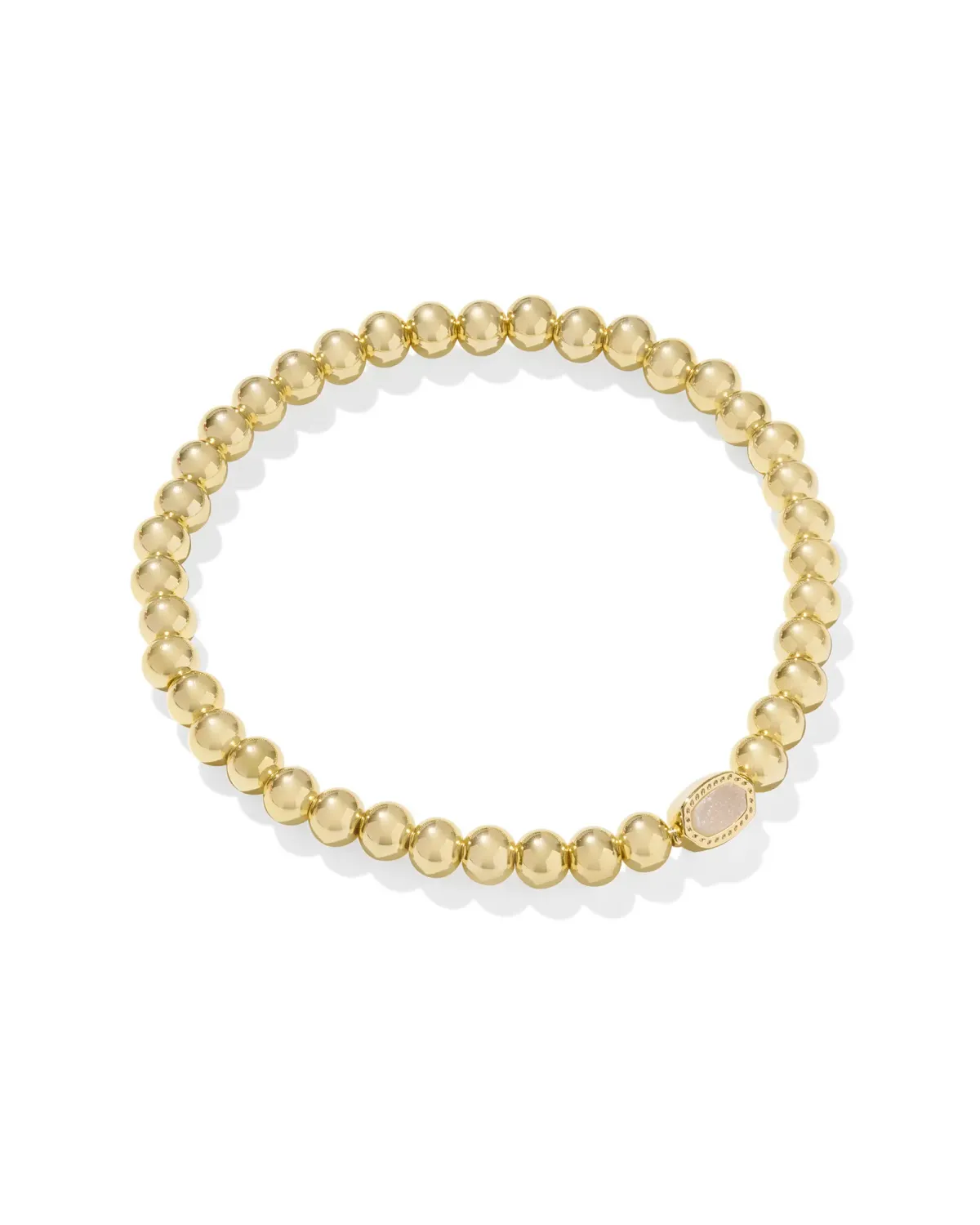 Kendra Scott Mini Elaina Stretch Bracelet, Gold/Iridescent Druzy