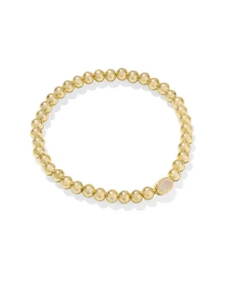 Kendra Scott Mini Elaina Stretch Bracelet, Gold/Iridescent Druzy