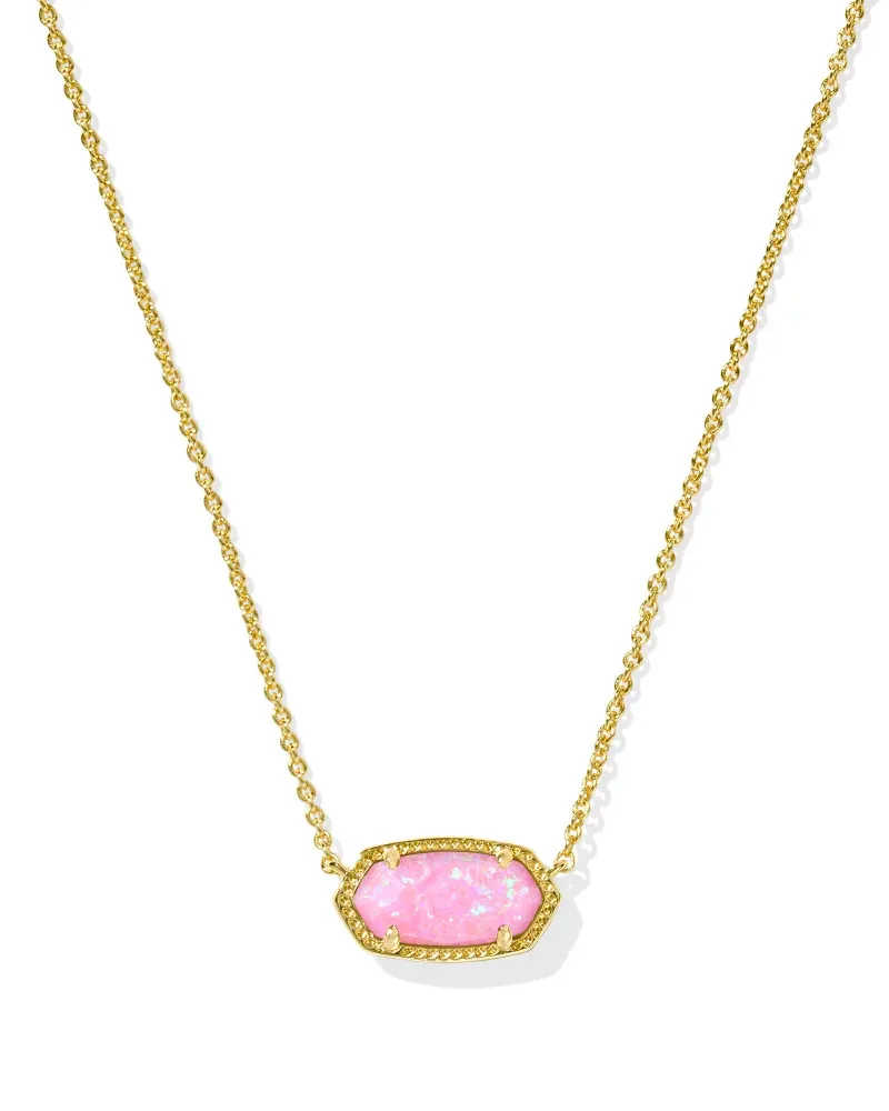 Kendra Elisa Necklace, Gold/Carnation Opal
