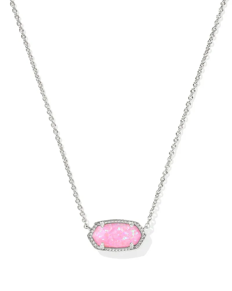 Kendra Scott Elisa Necklace, Silver/Carnation Opal