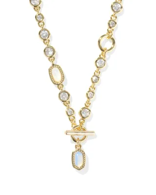 Kendra Scott Mini Elisa Abbie Necklace, Gold/White Mix