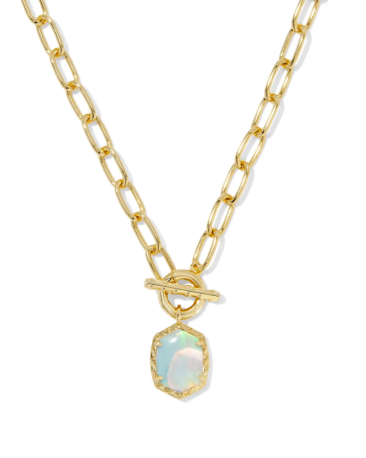 Kendra Scott Daphne Necklace, Gold/Opalescent Resin