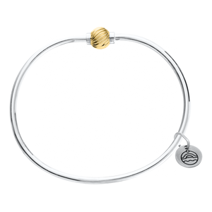 Cape Cod Single Swirl Ball Bracelet, Two-Tone