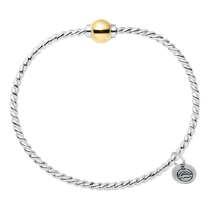 Cape Cod Twisted Single Ball Bracelet, Two-Tone