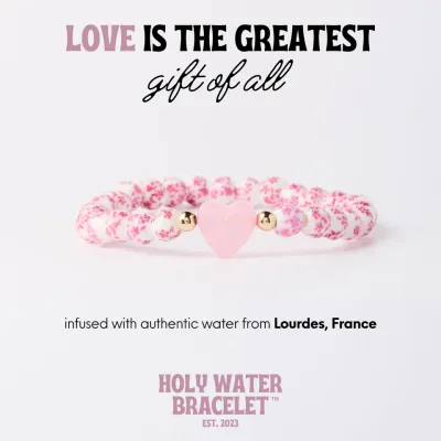 Holy Water Porcelain Heart Bracelet