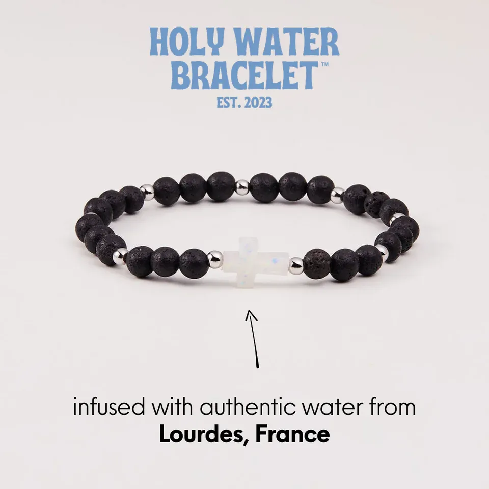 Holy Water Men&#39;s Lava Rock Bracelet
