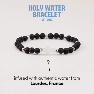 Holy Water Men&#39;s Lava Rock Bracelet