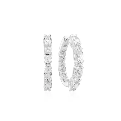Sif Jakobs Ellera Ovale Grande Earrings (Silver)