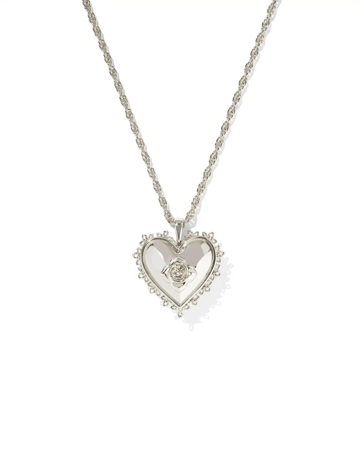 Kendra Scott Mallory Rose Locket, Silver