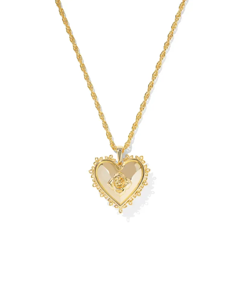 Kendra Scott Mallory Rose Locket, Gold