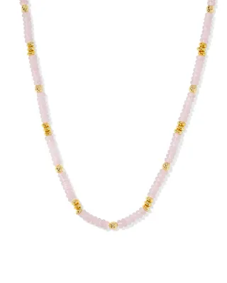 Kendra Scott Deliah Necklace, Rose Quartz