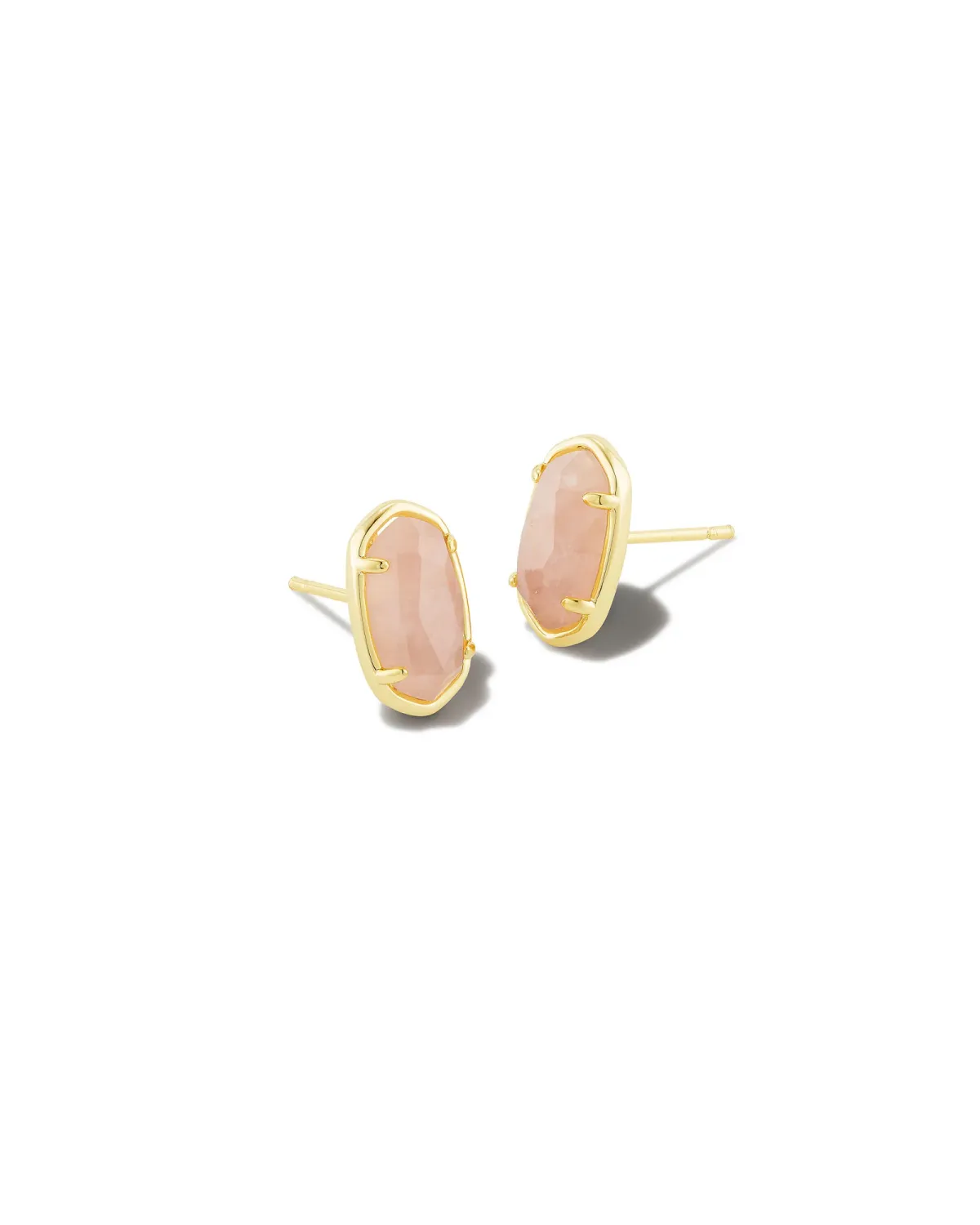Kendra Scott Grayson Stud Earrings, Gold/Rose Quartz
