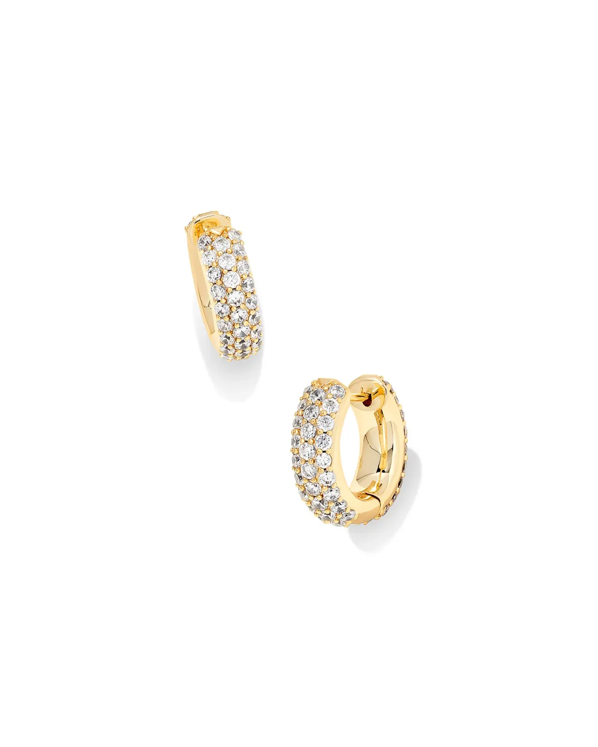 Kendra Scott Mikki Pave Huggie Earrings, Gold