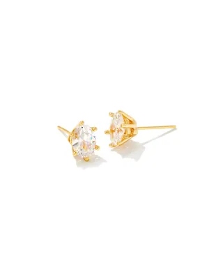Kendra Scott Cailin Stud Earrings, Gold/CZ