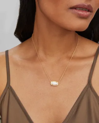 Kendra Scott Elisa Necklace, Gold/Ivory Mother-of-Pearl