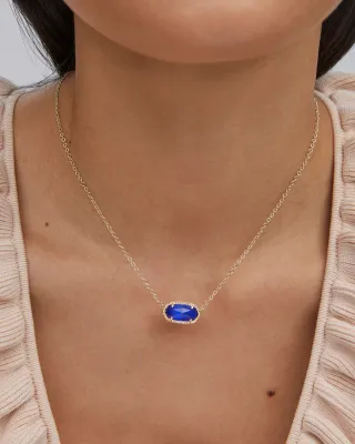 Kendra Scott Elisa Necklace, Gold/Cobalt Cat’s Eye