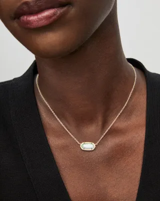 Kendra Scott Elisa Necklace, Gold/Light Blue Illusion